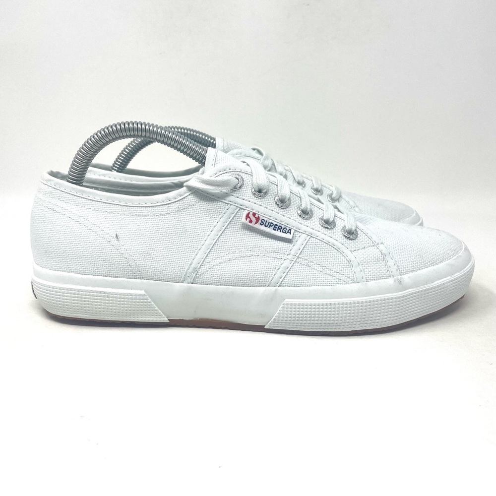 Superga 2750 Athletic Sneaker Shoe Triple White Womens 10